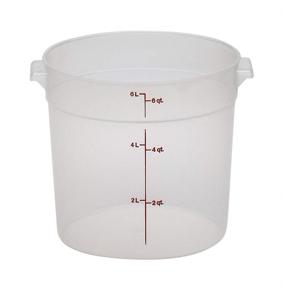 img 2 attached to 6-Quart Round Food Storage Container - Cambro RFS6PP190 - Translucent Polypropylene - NSF Certified