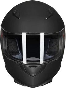 img 2 attached to 🏍️ ILM Full Face Motorcycle Street Bike Helmet - Removable Winter Neck Scarf, 2 Visors DOT (L, Matte Black)