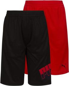 img 3 attached to PUMA Performance Graphic Short Black Boys' Clothing Set – Stylish and Sporty