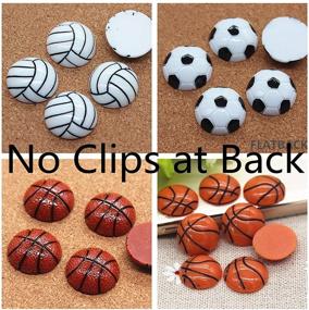 img 3 attached to 🏀 26-Pack Sport Ball Slime Charms, No Clips, Assorted Basketball, Football, Tennis, Baseball, Volleyball Resin Flatback Beads - Perfect for Craft Making, Miniature Fairy Gardens, Scrapbooking, DIY Phone Cases