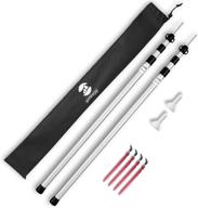 🏕️ versatile set of 2 adjustable silver tarp poles for tents, camping, shelters, hiking, awnings логотип