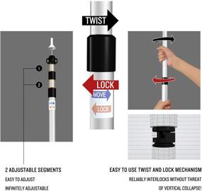 img 2 attached to 🏕️ Versatile Set of 2 Adjustable Silver Tarp Poles for Tents, Camping, Shelters, Hiking, Awnings