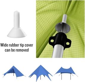 img 1 attached to 🏕️ Versatile Set of 2 Adjustable Silver Tarp Poles for Tents, Camping, Shelters, Hiking, Awnings