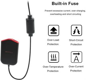 img 3 attached to Impressive iGOKU Car Charger: 4 Port USB 48W 9.6A with Fuse, Quick Charge! Ideal for iPhone, iPad, Galaxy, Note, Nexus, HTC - Front & Back Seat Design