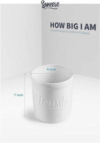 img 2 attached to 🍴 Sweese Porcelain Utensil Holder - Heavy-Duty Utensil Crock - 6 x 7 Inches - Tipping Prevention - White