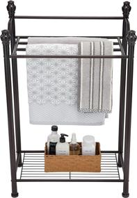 img 1 attached to 🔶 2-Tier Oil Rubbed Bronze Organize It All Towel Storage Rack with Oil Bronze Finish