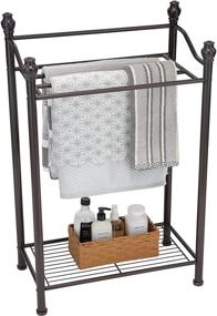 img 3 attached to 🔶 2-Tier Oil Rubbed Bronze Organize It All Towel Storage Rack with Oil Bronze Finish