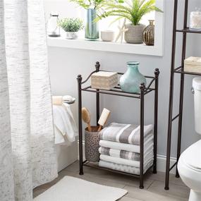 img 2 attached to 🔶 2-Tier Oil Rubbed Bronze Organize It All Towel Storage Rack with Oil Bronze Finish