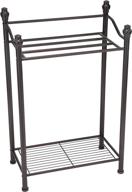 🔶 2-tier oil rubbed bronze organize it all towel storage rack with oil bronze finish logo