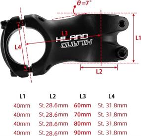 img 1 attached to 🚲 Hiland Bicycle Stem: 7° Length Options (60, 70, 80, 90 cm) for 31.8 MM Handlebar - Top Quality