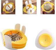 🥚 versatile 3 in 1 egg slicer & piercer combo - stainless steel blades for hard boiled eggs and soft fruits, egg puncher for raw eggs – dishwasher safe, abs material logo