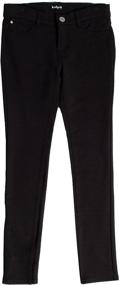 img 3 attached to Stylish KIDPIK 5Pkt Knit Pant Lagoon - Perfect Girls' Clothing for Pants & Capris