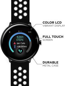 img 3 attached to Impressive iTouch Sport 2021 Smartwatch Fitness Tracker: Monitors Body Temperature, Heart Rate, Steps, Sleep | Waterproof IP68 | Women & Men | Extended 30-Day Battery | Touch Screen | Compatible with Android & iOS (43mm)