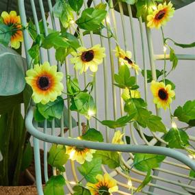 img 3 attached to 🌻 Sunflower Decor String Lights - 20 LED Fairy Night Lights for Home/Room/Bedroom - Perfect for Wedding/Party/Garden Decoration (6.5 FT, Battery Powered)