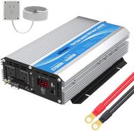 reliable pure sine wave power inverter: 2200watt dc 12v to ac 120v - ideal 🔋 for rv, truck, solar system - includes 20a solar charger, remote control, led display, and usb port logo