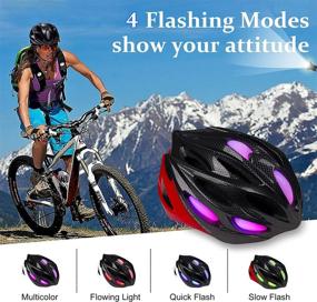 img 2 attached to 🚲 Enhanced Safety and Comfort: Adjustable Bike Helmet for Adults with 20 Vents and Rechargeable ARGB Lights