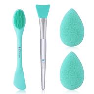 ultimate duo: silicone mask brush & cleansing sponge set – green, by ducare logo