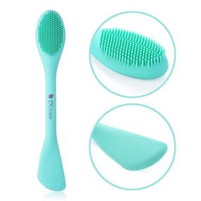 img 2 attached to Ultimate Duo: Silicone Mask Brush & Cleansing Sponge Set – Green, by DUcare