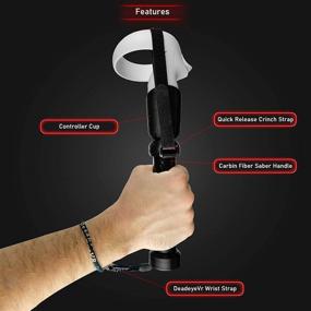 img 3 attached to 🎮 Enhance Your Beat Saber Experience with DeadEyeVR CarbonSabers: Carbon Fiber Hilt Handles for Rift S, Quest 1, and Quest 2