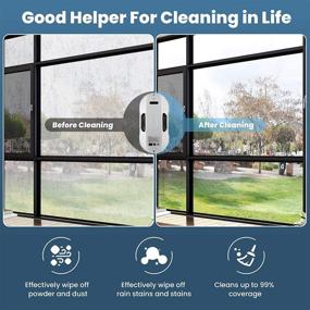 img 3 attached to 🧹 QKU Smart Window Cleaner Robot with APP and Remote Control - Advanced Glass Cleaning Technology for Interior/Exterior Highrise Windows, Glass, and Mirrors