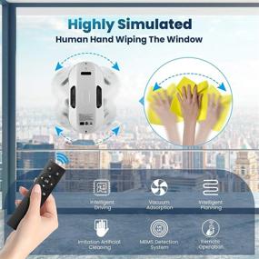 img 2 attached to 🧹 QKU Smart Window Cleaner Robot with APP and Remote Control - Advanced Glass Cleaning Technology for Interior/Exterior Highrise Windows, Glass, and Mirrors