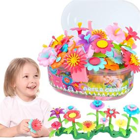 img 4 attached to 🌸 GILI Flower Garden Building Toys: Best Bouquet Sets for 3-6 Year Old Girls - Perfect Arts and Crafts for Little Kids, Ideal Christmas Birthday Gifts for Creativity Play (120PCS)