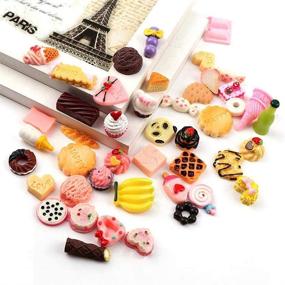 img 3 attached to Coolrunner Mixed Food Resin Flatback Kawaii Cabochons Decoden (60) - Adorable Assortment of Miniature Treats for DIY Crafts and Decor Projects
