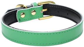 img 1 attached to Soft PU Leather Solid Color Pet Collars for Puppy Small Medium Dogs Cats by PETCARE