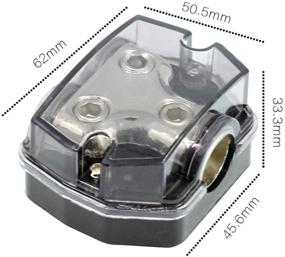 img 1 attached to 🔌 ZOOKOTO 1X0GA Ввод/2X0GA Вывод Блок распределения питания, Автомобильный звуковой усилитель 1 к 2 держатель предохранителя схемной защиты (2 способа)