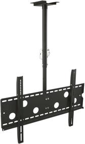 img 3 attached to Mount-It MI-501B: Ceiling TV Mount for 32-70 Inch Flat Panel TVs, Articulating Swivel Bracket, Adjustable Height, 175 lb Capacity, Black