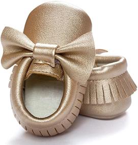 img 1 attached to 👶 BENHERO Soft Soled Tassel Bowknots Crib Infant Prewalker Moccasins Shoes for Newborn Baby Boys and Girls