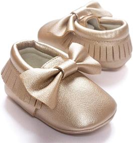 img 2 attached to 👶 BENHERO Soft Soled Tassel Bowknots Crib Infant Prewalker Moccasins Shoes for Newborn Baby Boys and Girls