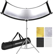 📸 neewer clamshell light reflector/diffuser for studio and photography with carry bag, 66x24 inch arclight curved eyelighter reflective panel, black/white/gold/silver (light stand not included) logo