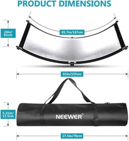 img 3 attached to 📸 Neewer Clamshell Light Reflector/Diffuser for Studio and Photography with Carry Bag, 66x24 Inch Arclight Curved Eyelighter Reflective Panel, Black/White/Gold/Silver (Light Stand Not Included)