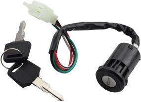 img 4 attached to 🔑 GOOFIT 4Pin Ignition Key Switch Set for Chinese 50cc-125cc ATV Dirt Bike Pocket Bike: Enhanced Performance and Ease-of-Use