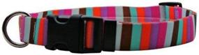 img 1 attached to Multi Stripe Dog Collar Size Small