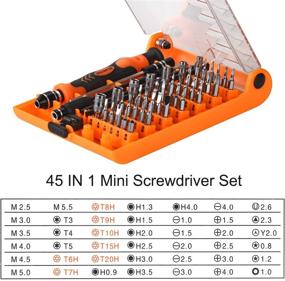 img 1 attached to Набор компактных битов Torx и отвертка Phillips для ремонта Nintendo Switch, iPhone и ПК - мини-набор отверток с битами безопасности Torx от T3 до T20.