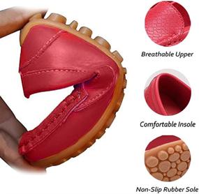 img 3 attached to Comfortable SOFMUO Leather Loafers: Perfect Shoes for Girls' Schooling and Walking Activities