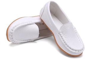 img 2 attached to Comfortable SOFMUO Leather Loafers: Perfect Shoes for Girls' Schooling and Walking Activities