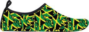 img 1 attached to Breathable Barefoot Jamaican Quick Dry Kayaking Sports & Fitness