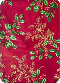 img 1 attached to 🎄 Christmas Flannel Tablecloth in Newbridge Golden