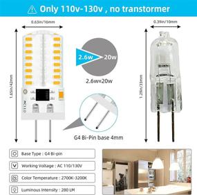 img 3 attached to 🔆 Sleek Dimmable Silicone Replacement Light Bulb: White 2700K-3200K - Enhance your Space with Adjustable Warmth!