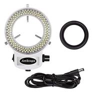 🔦 adjustable 144 led ring light illuminator for stereo microscope & camera - amscope led-144w-zk (white) logo