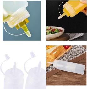 img 1 attached to 🍅 Convenient Plastic Squeeze Bottles for Condiments - Perfect for Ketchup!