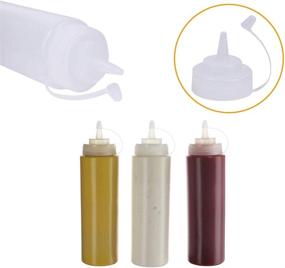 img 2 attached to 🍅 Convenient Plastic Squeeze Bottles for Condiments - Perfect for Ketchup!