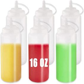 img 4 attached to 🍅 Convenient Plastic Squeeze Bottles for Condiments - Perfect for Ketchup!