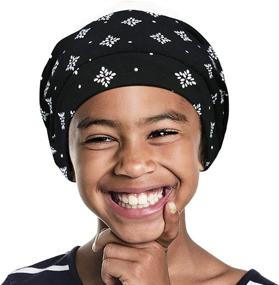 img 2 attached to Satin-Lined Slouchy Beanie Cap for Girls with High-Quality Elastic Band