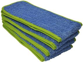 img 1 attached to 🌿 CleanAide 24 Inches Green Microfiber Wet Mop Pad Refill - Pack of 4: High-Quality, Efficient and Durable