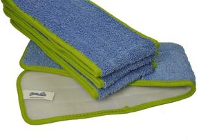 img 3 attached to 🌿 CleanAide 24 Inches Green Microfiber Wet Mop Pad Refill - Pack of 4: High-Quality, Efficient and Durable