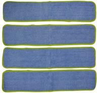 🌿 cleanaide 24 inches green microfiber wet mop pad refill - pack of 4: high-quality, efficient and durable logo